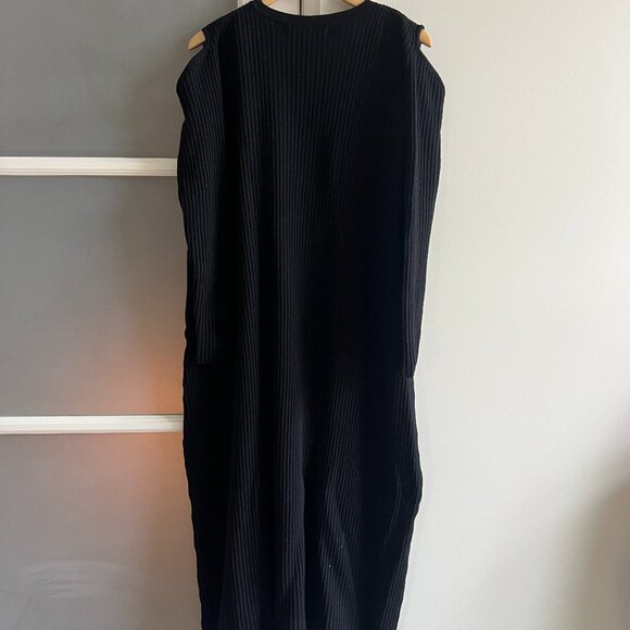Marquise Wool Blend Sweater Dress with Cutout Shoulders - Picture 1 of 5